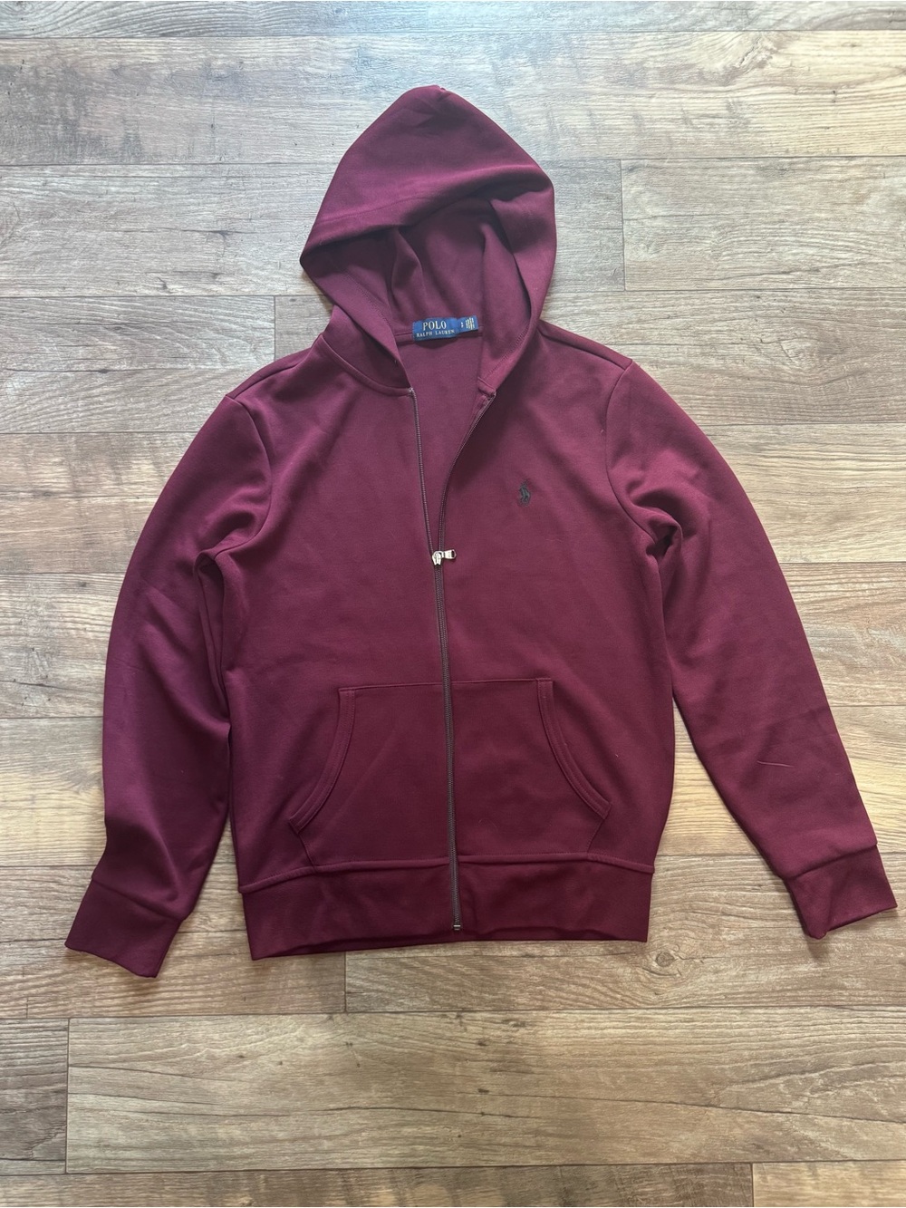Polo by Ralph Lauren Men's Burgundy Zip-Up Hoodie